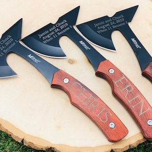 Cool Father’s Day gift idea, Engraved Hatchet, Axe, Unique present for outdoor men, Personalized Present for Worlds Best Dad