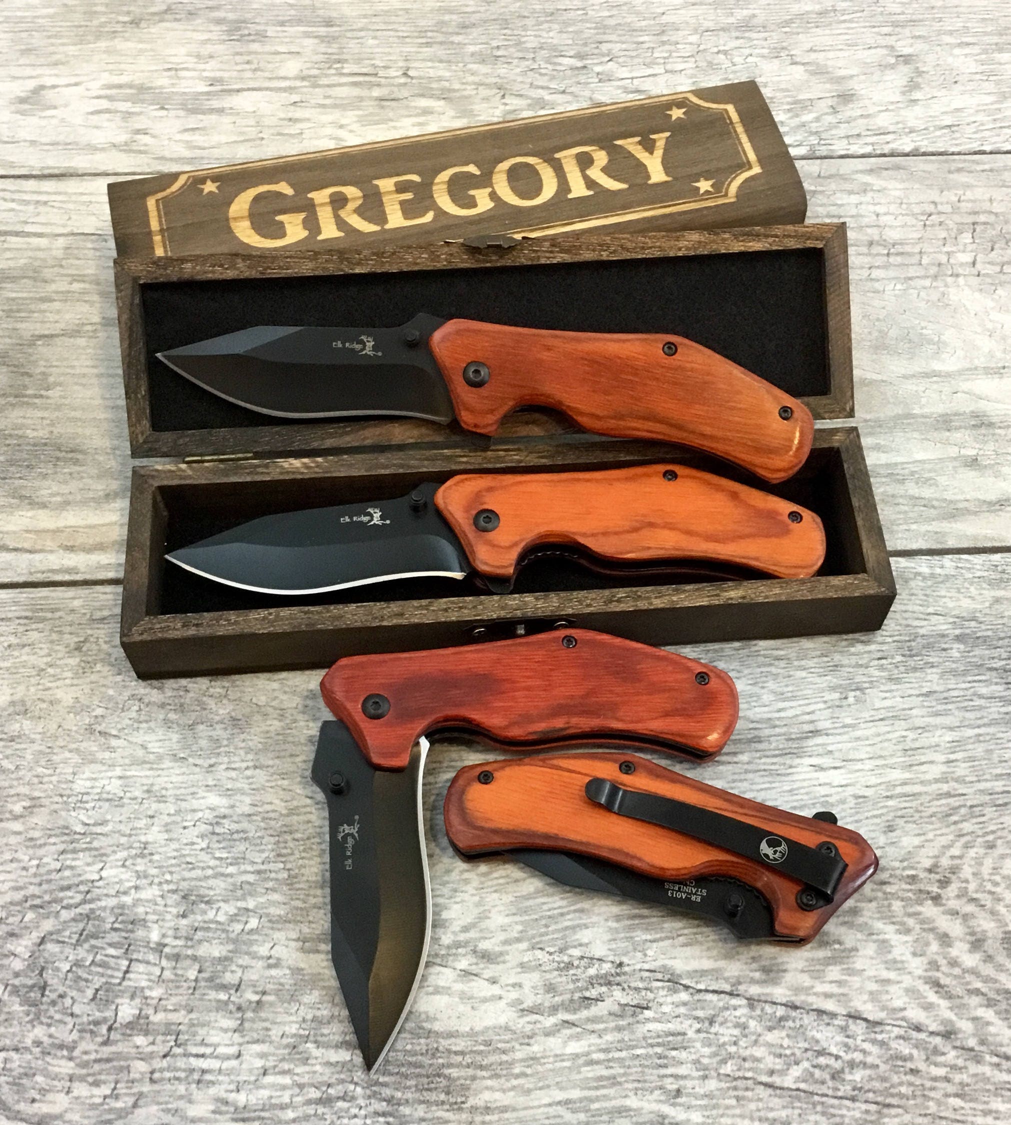 4 Groomsmen Engraved Knives Gift Ideas Pocket Knives and Gift Etsy