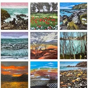 Landscape Art Greetings Cards: Sarah Ross-Thompson Original Artwork, Set of 10