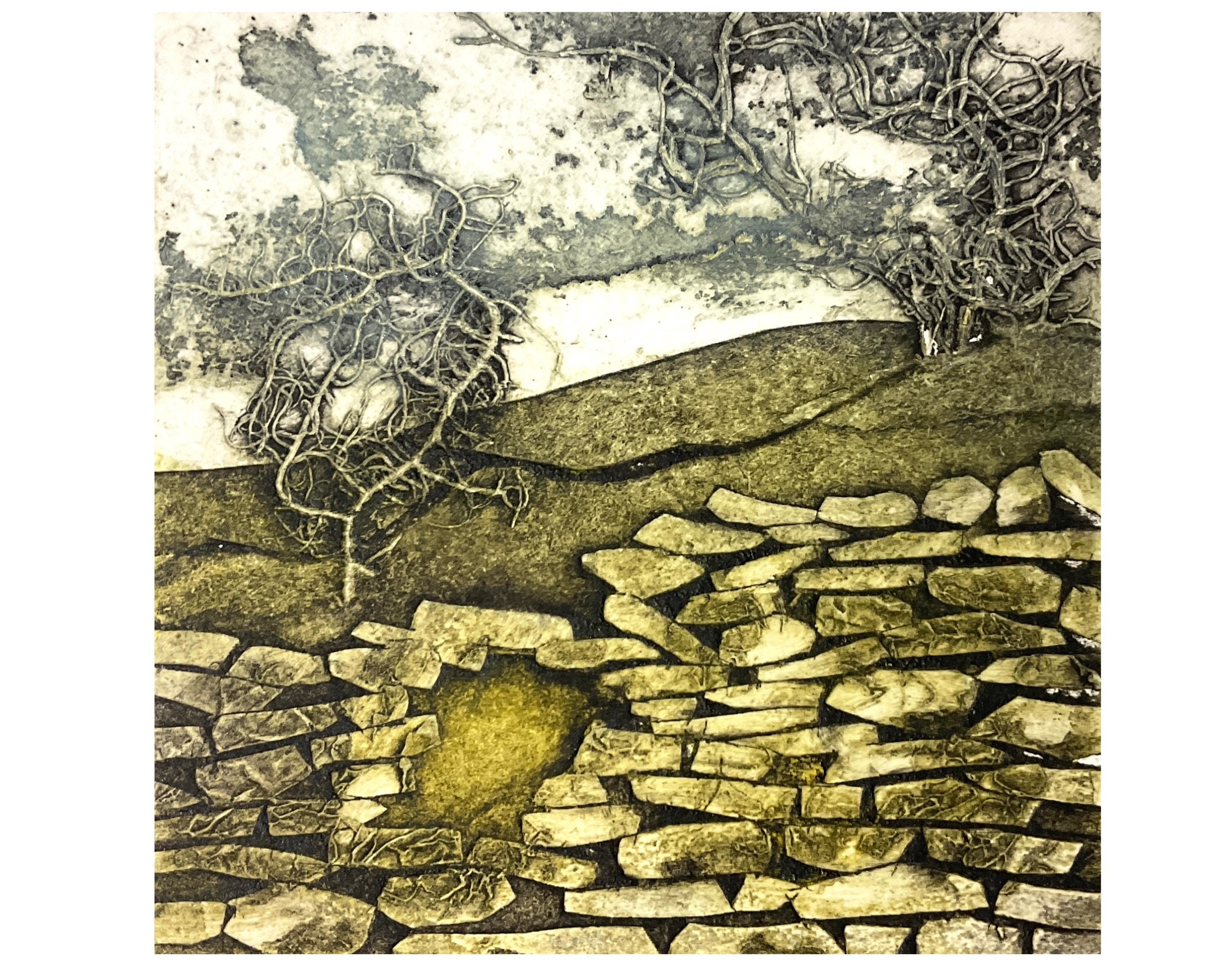 Collagraphie un passage à travers Canada