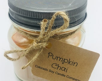 Delicious scent. WINTER CABIN HIDEAWAY wood wick 8oz soy candle Mason jar candle Crackle candle Fall candle