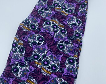 Colorful Candy Sugar Skull Leggings – Halloween Skeletons Buttery Soft, One Size, Tonyas Closet