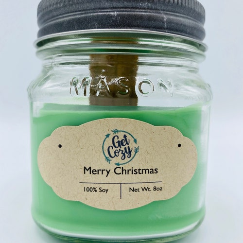 FALL FESTIVAL Wood Wick 8oz Soy Candle. Mason Jar Candle. Etsy