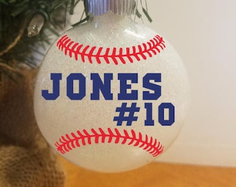 Baseball Player Personalized Ornament, Baseball Player gift, Softball Ornament, Softball player gift, Personalized Christmas Ornament