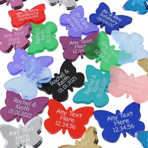 Butterfly Wedding Favours Personalised Table Decorations Mr & Mrs Butterflies Confetti Scatter Venue Decor Mini Favor Guest Gifts Keepsakes