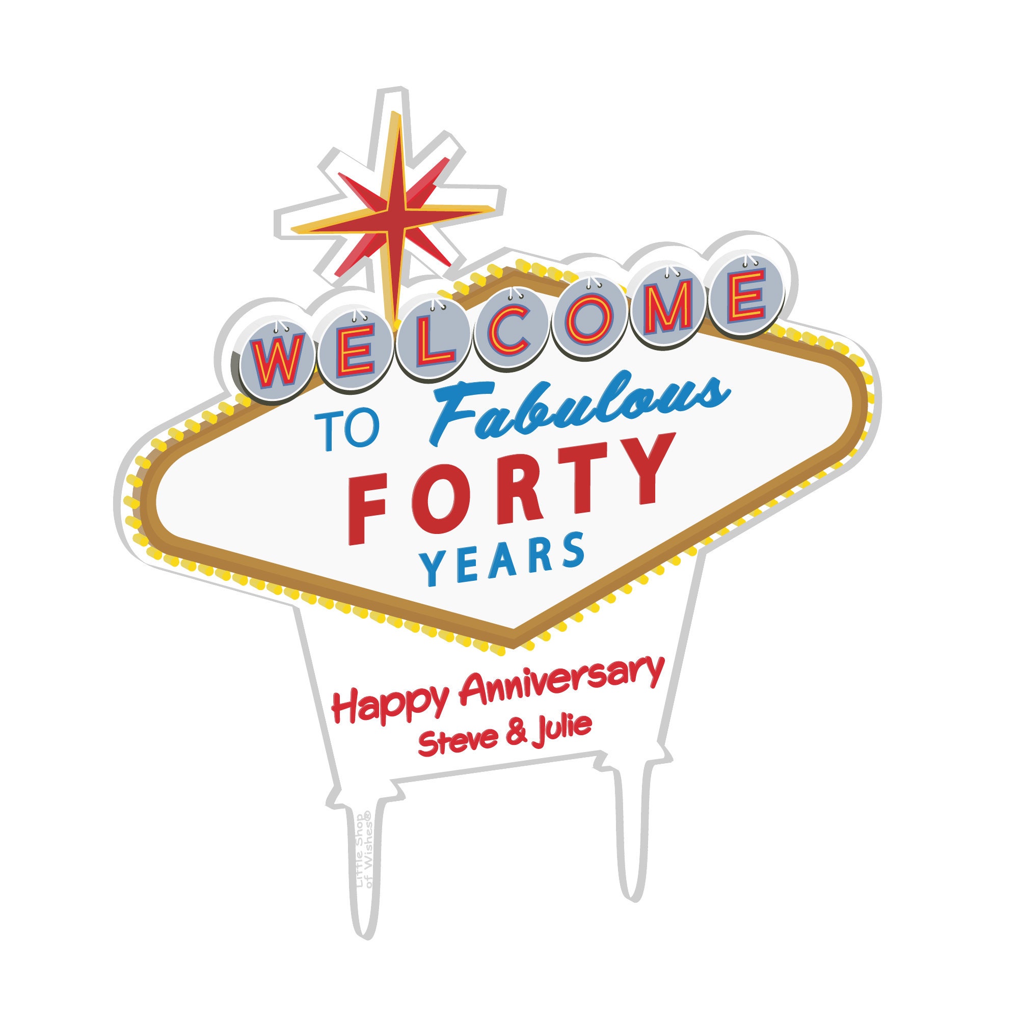 Welcome to Fabulous Las Vegas Happy Birthday 225-744 Cake Topper