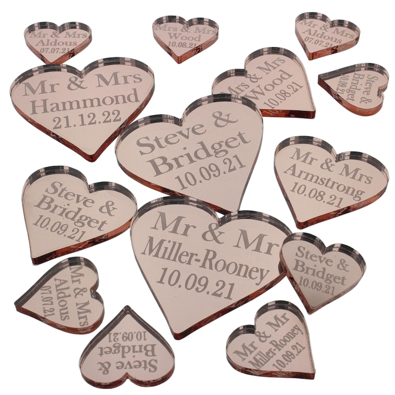 Wedding Favours Personalised Table Decorations Love Hearts Confetti Centrepiece Venue Decor Anniversary Party Favor Gifts LittleShopOfWishes