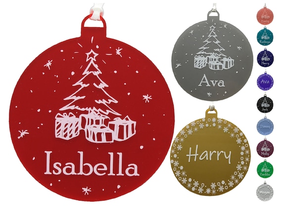 Any Name Or Mam And Dad Even Pets Names personalised xmas bauble