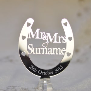 Personalised Wedding Top Table Decoration Mr & Mrs Anniversary Gifts Horseshoe Cake Toppers Centrepiece Personalized Wedding Table Numbers