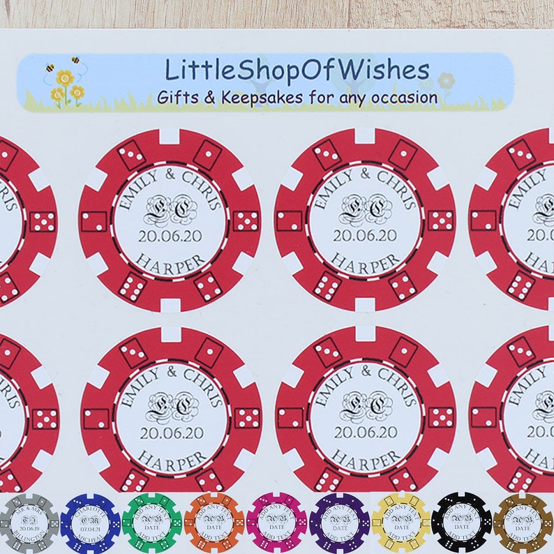 Printable Poker Chip Labels Printable Poker Chip Labels