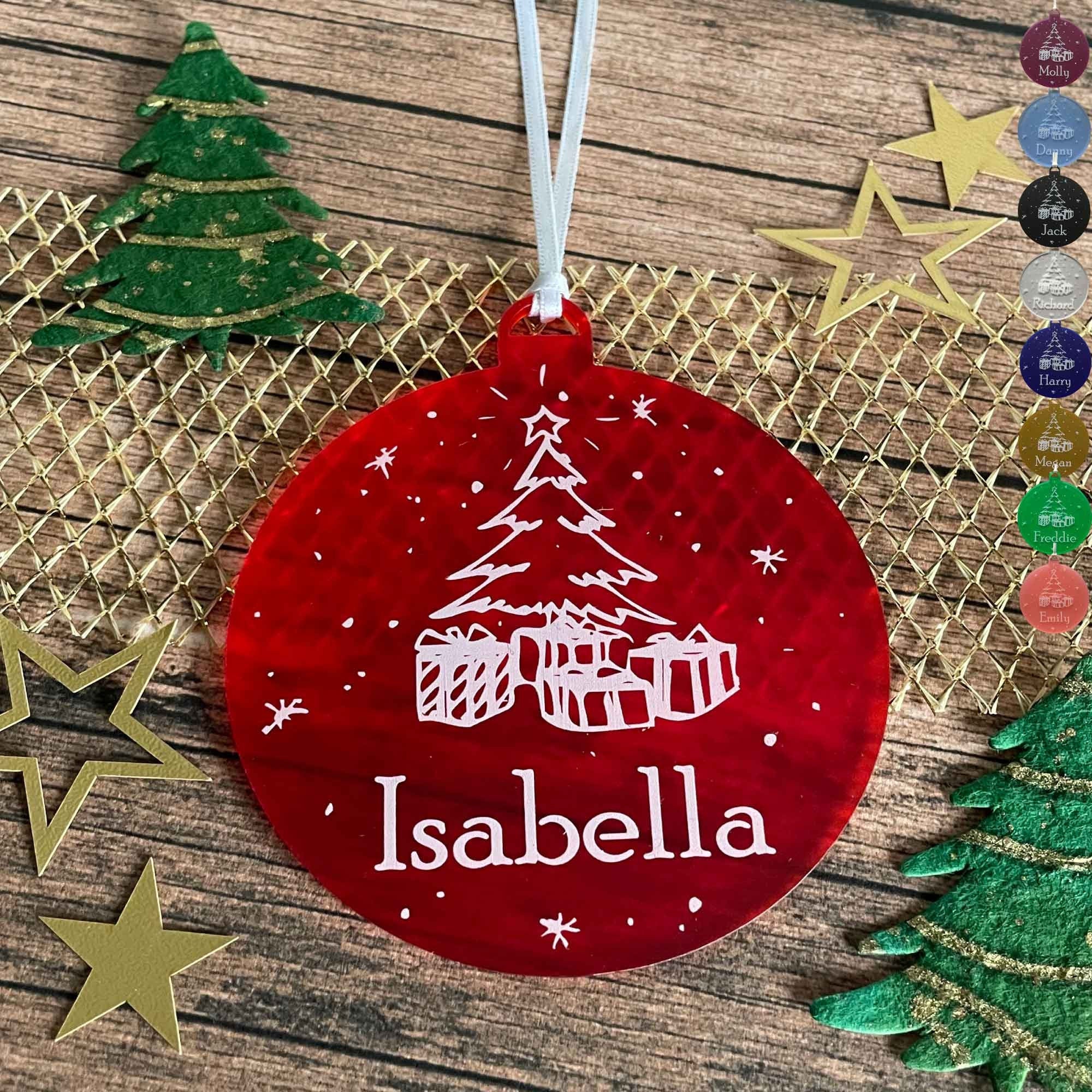 Name Christmas Baubles Personalised 2024 Tree Decorations Baby - Etsy