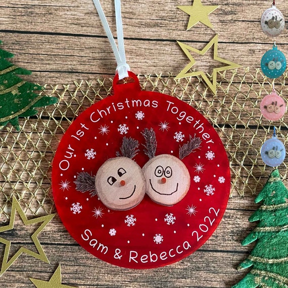 Couples First Christmas Together 2024 Personalised Bauble - Etsy ...