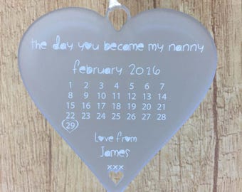 The day you became my Daddy Fathers Day Gift Daddy Grandparents Gifts Personalised New Baby Present for Auntie Uncle Nanny Grandad Grandma Grandpa Godparents 10cm Bespoke Heart Keepsake The day you became my Daddy Fathers Day Gift Daddy Grandparents Gifts Personalised New Baby Present for Auntie Uncle Nanny Grandad Grandma Grandpa Godparents 10cm Bespoke Heart Keepsake