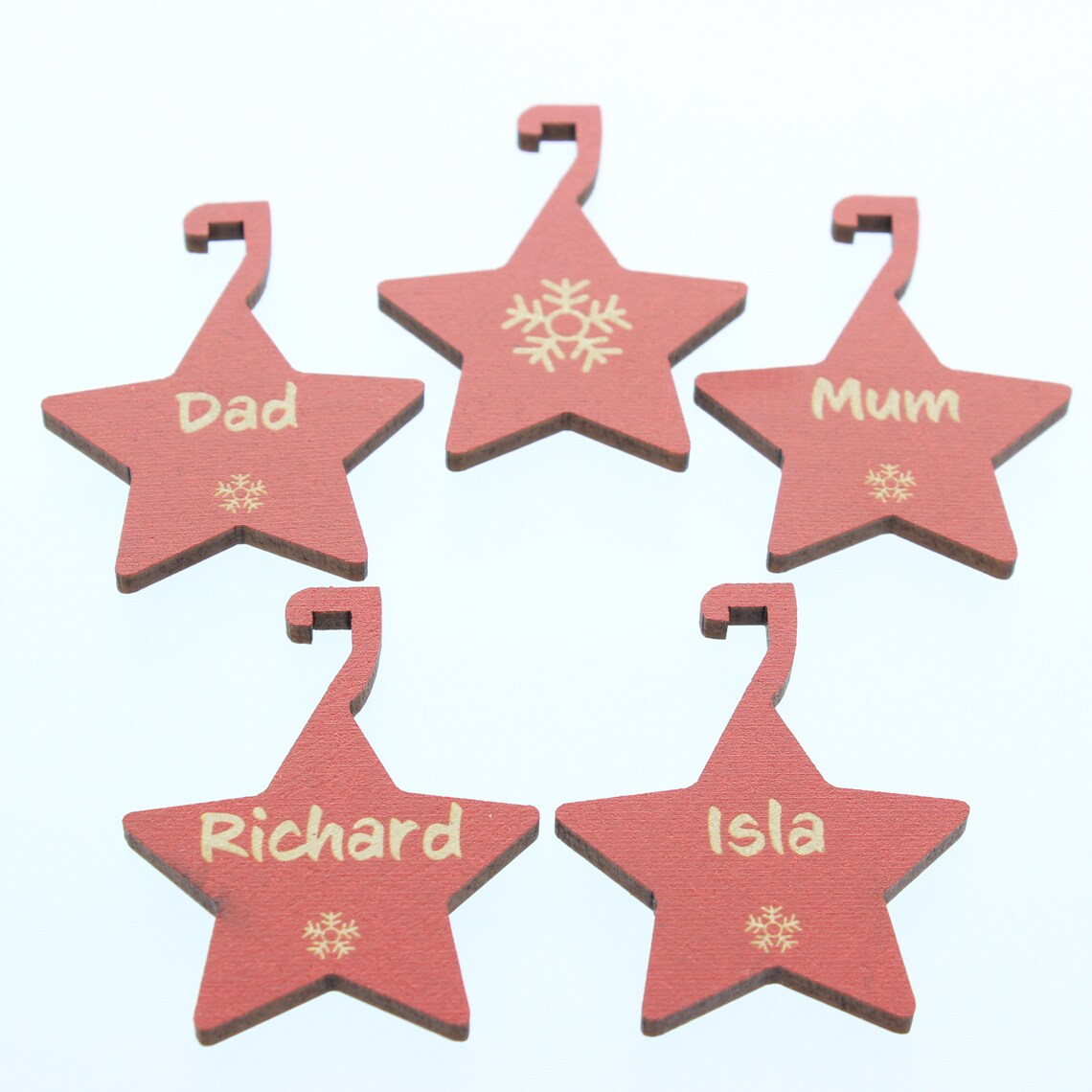 Personalised Christmas Tree Decorations Wooden MDF Family Tree Etsy
