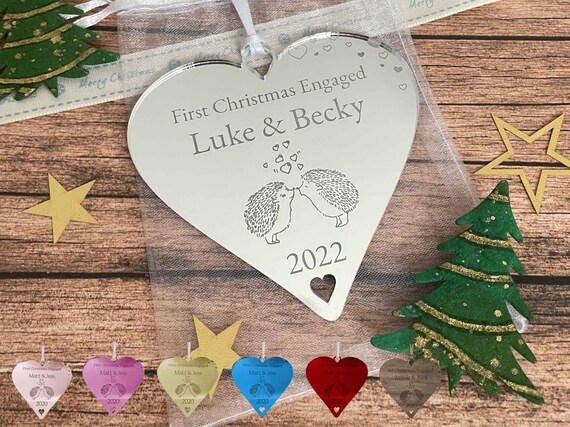 2022 Fiance Christmas Gifts First Christmas Engaged 2022 Personalised Bauble Fiancé Gift Etsy