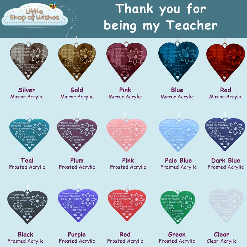 Personalised Teacher Gifts End of Term Thank You Present Best Etsy UK