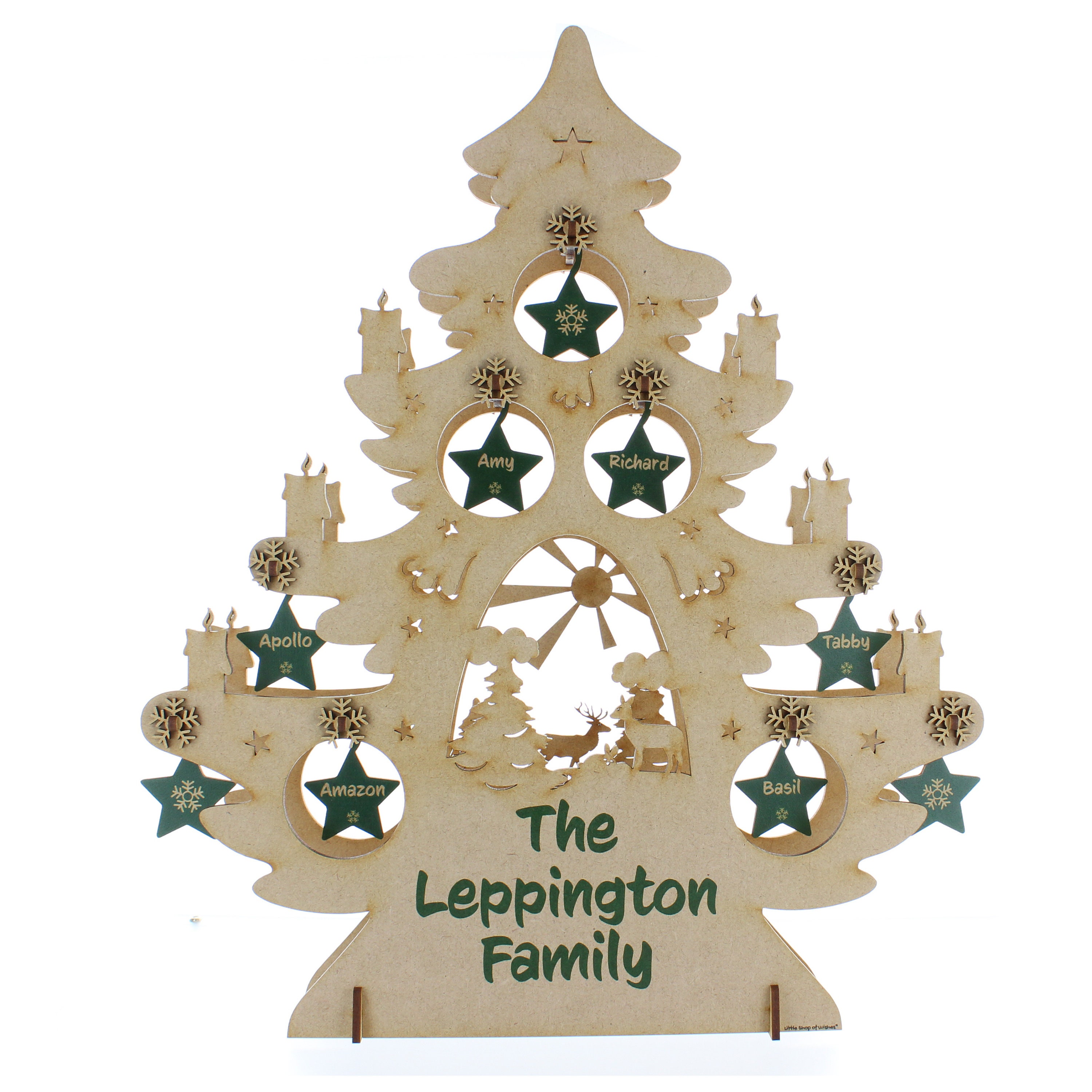 Personalised Christmas Tree Decorations Wooden MDF Family Tree Etsy UK