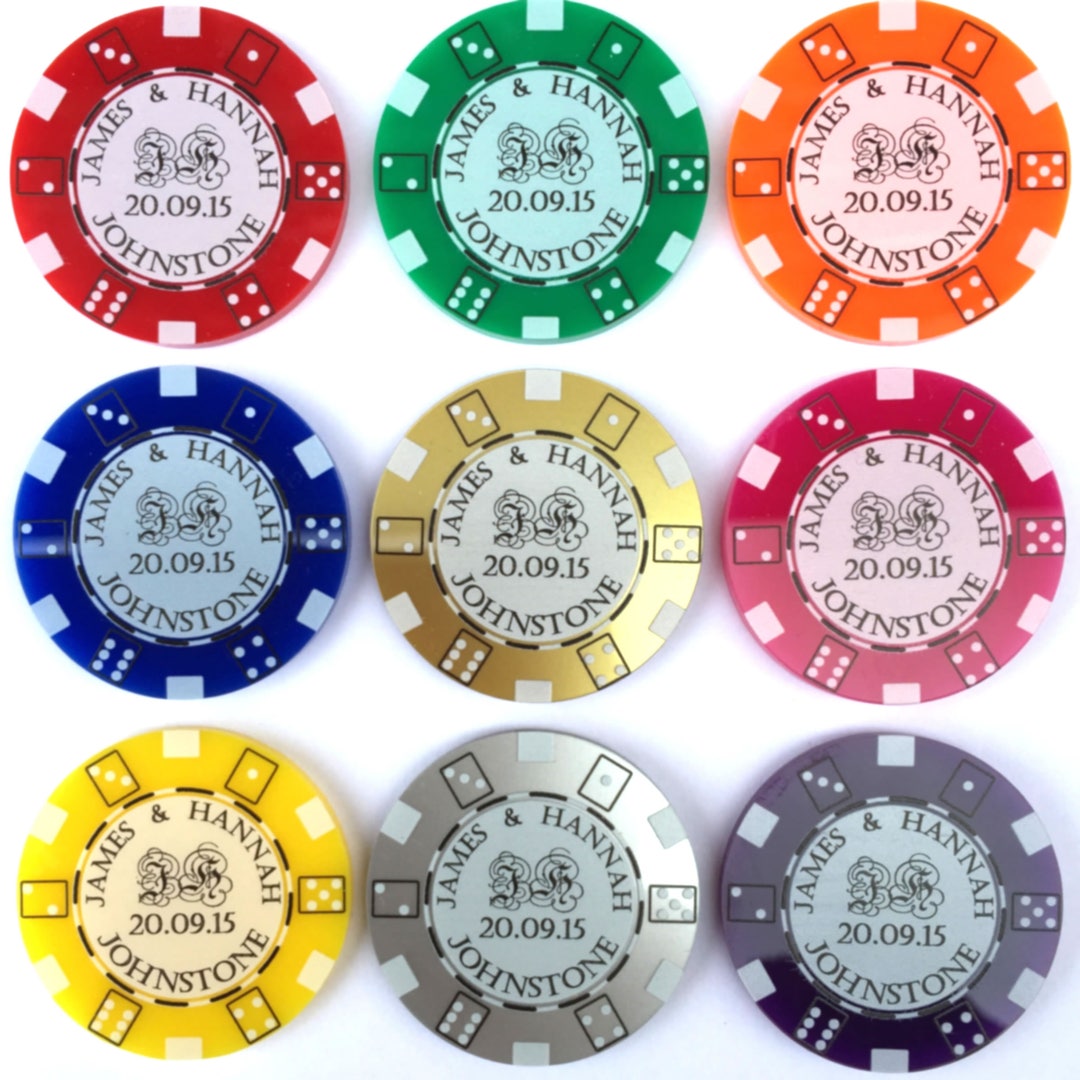 Personalized Las Vegas Poker Chip LED Anniversary Cake Topper