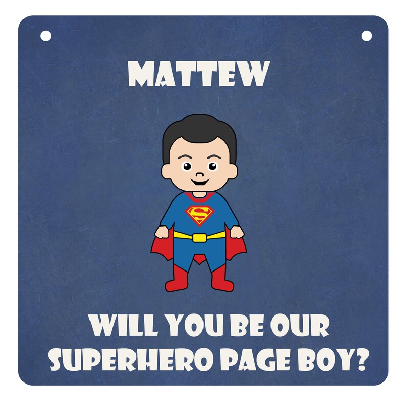 Page Boy Proposal Gifts Personalised Superhero Name Paige Boy Etsy UK