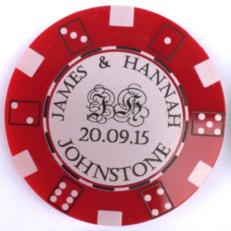 Personalised Wedding Casino Poker Chips Las Vegas Themed Favor Etsy UK