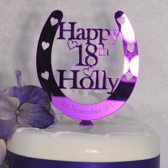 Personalised Sweet 16th Birthday Cake Topper Custom Any Name Age 12 18 21 30 50