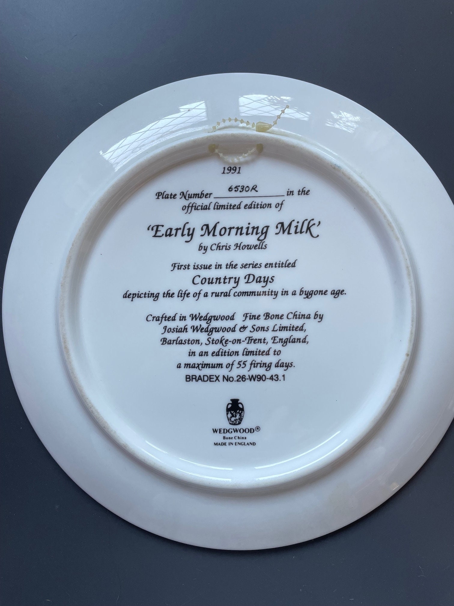 Wedgwood Early Morning Milk プレート 1991年 ホビー・楽器・アート