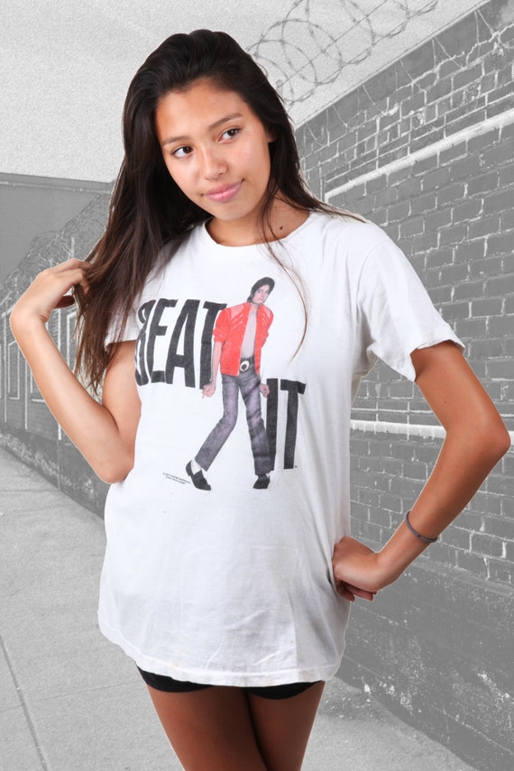 Michael Jackson Beat It Vintage tee 1984 pop rock… - image 1