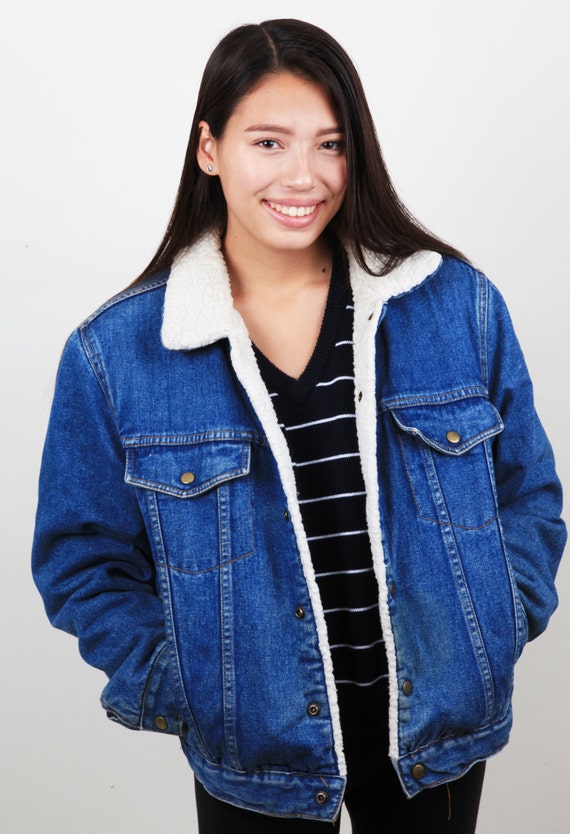 faux shearling jean jacket