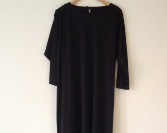 Vintage black dress, modern, minimalist, evening wear