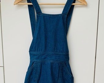 Vintage denim dress, girls, overall, H&M, 1970s 1989s