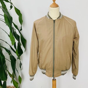 Vintage beige jacket, unisex, sporty