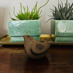 Vintage ceramic bird, studio pottery, Sweden, Abbekas