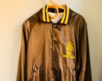 Vintage nylon jacket, windbreaker, tomboy, street style, brown
