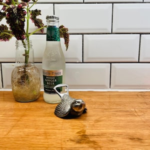 Vintage bottle opener,  silver bird