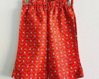 Vintage baby pants, unisex, Liberty Bell, red