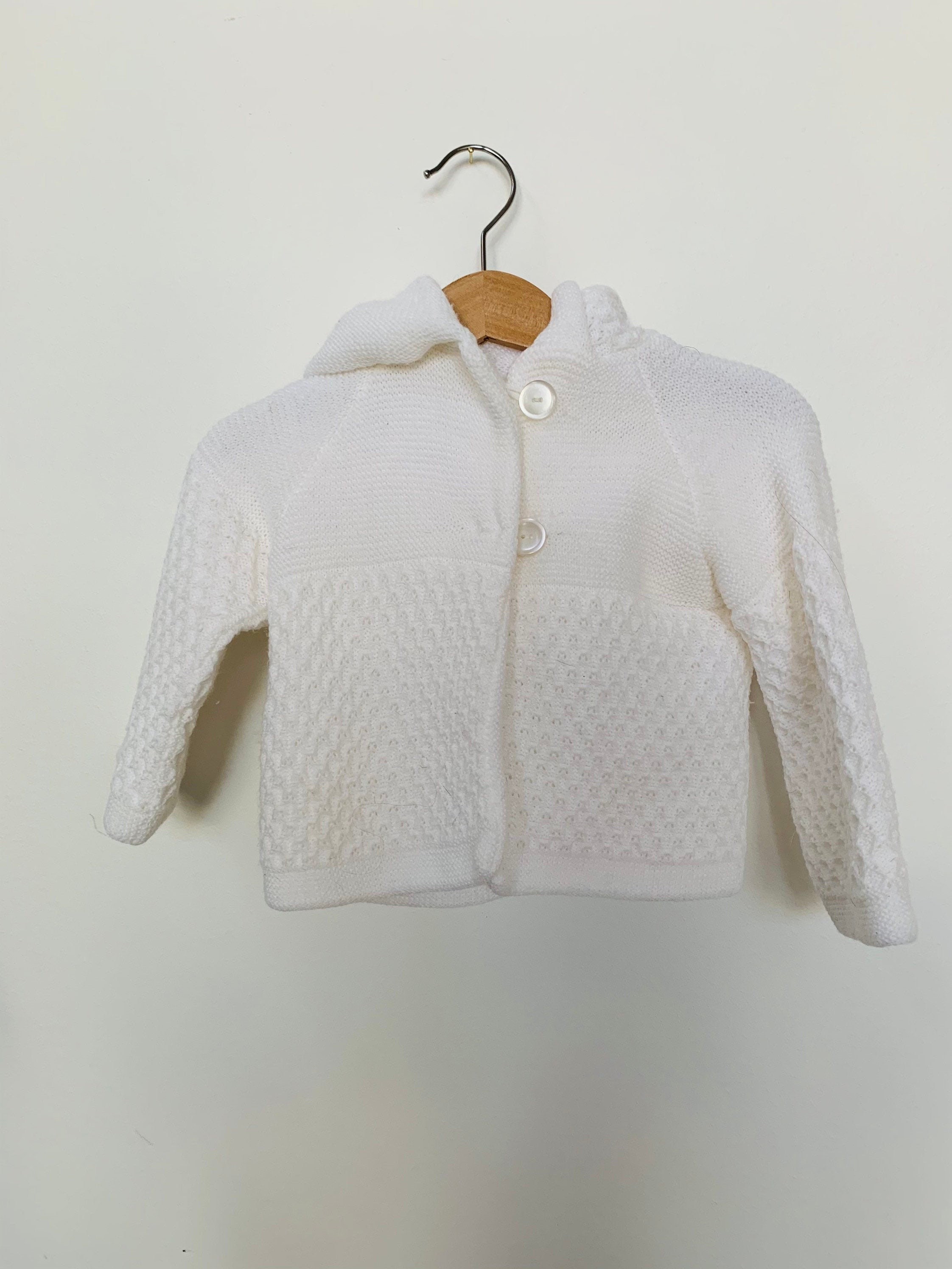 Baby white hooded cardigan online