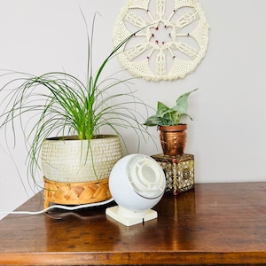 Vintage round lamp, white, table lamp, pendent lamp, wall lamp