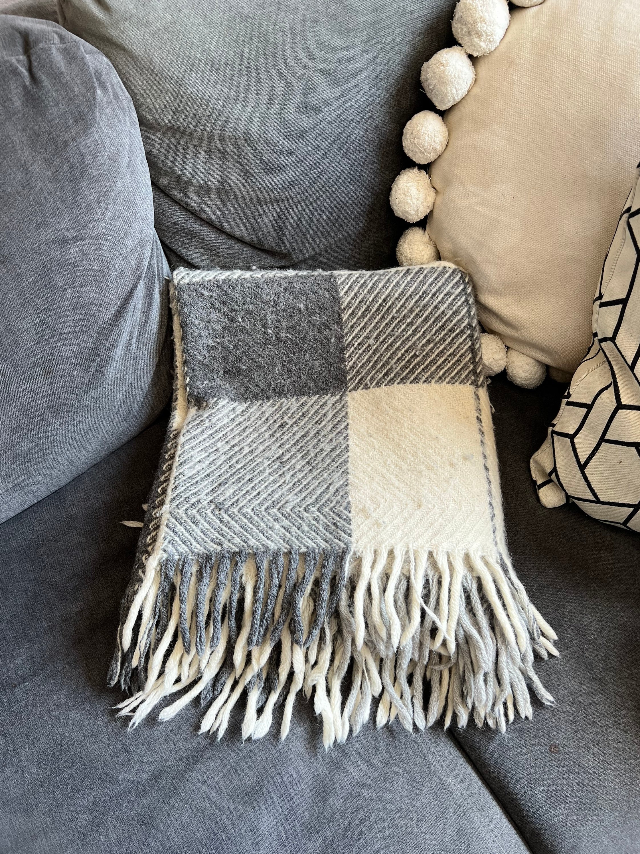 Vintage Throw Blanket, Gray Plaid, Klippan, Swedish, Wool - Etsy