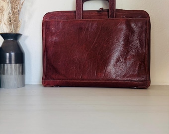 Vintage leather briefcase, brown, Wilson Leather