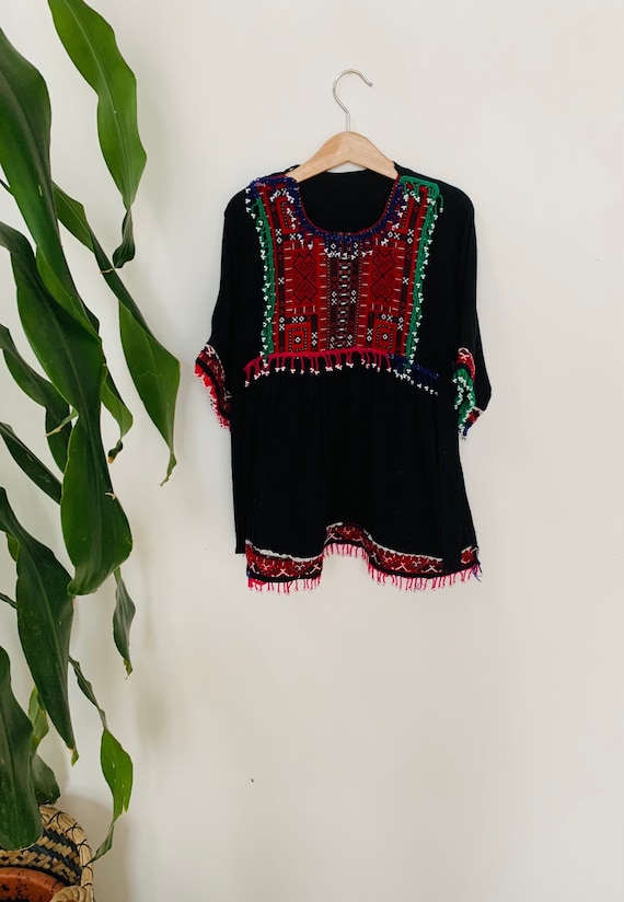 Girls vintage top / dress, beaded, boho, ethnic