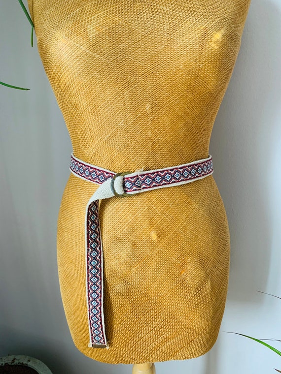 Vintage Fabric Belt, Embroidered, Boho - Etsy display picture 3