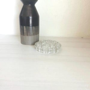 Vintage flower frog, clear, glass