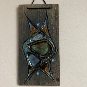 Vintage wall tile, Tillman’s ceramic abstract Scandinavian
