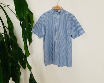 Vintage shirt—boys or girls, blue white stripes