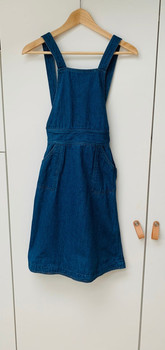 Vintage denim dress, girls, overall, H&M, 1970s 19