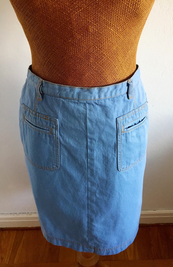Vintage denim skirt, 1980s /1990s, Pret a Porter - image 4