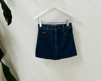 Vintage girls skirt, denim, jean, mini skirt