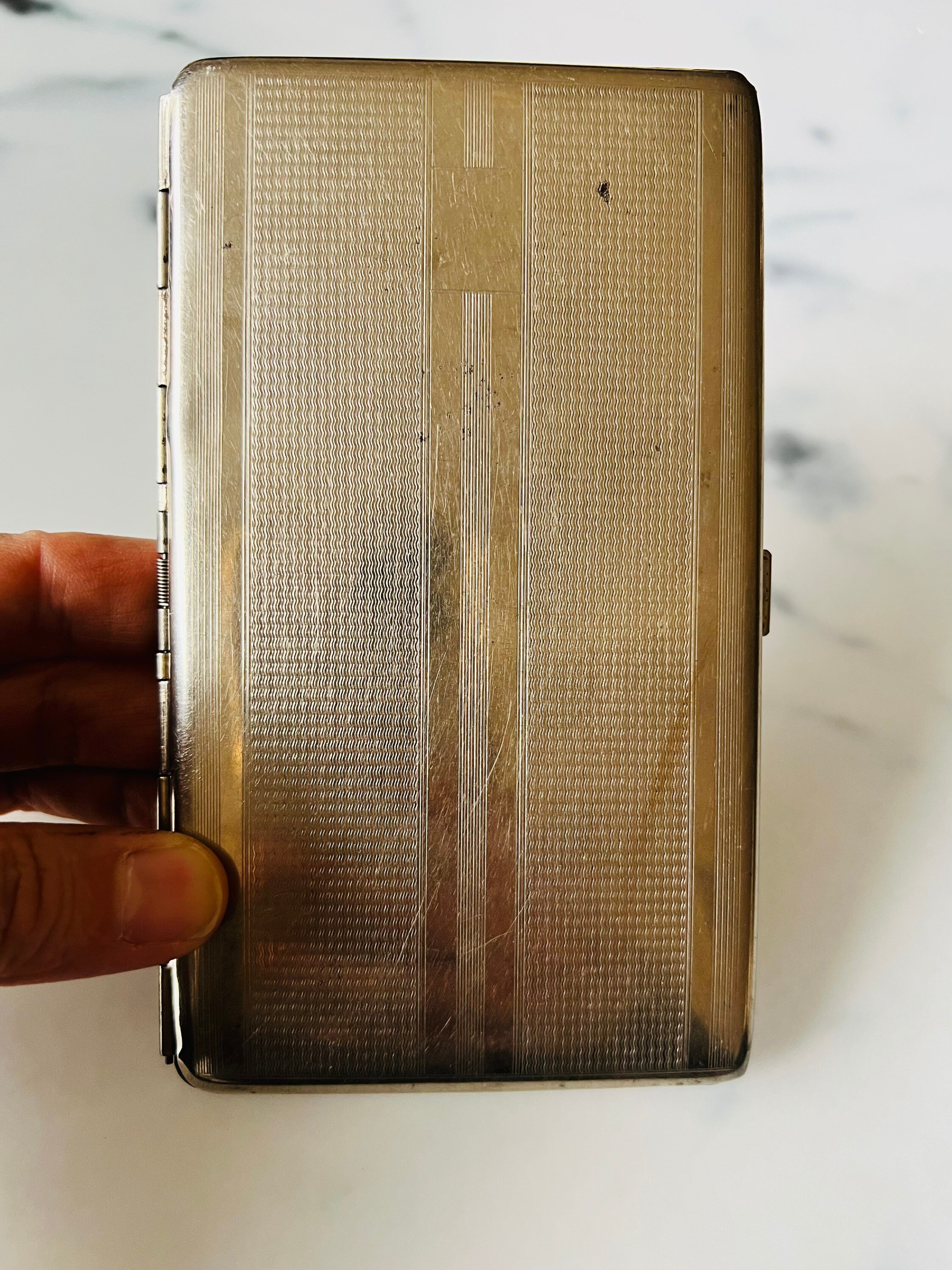 vintage cigarette case metal Antique French in 800 Silver, 1840 for sale at Pamono Vintage Cigarette Case, Silver Metal,