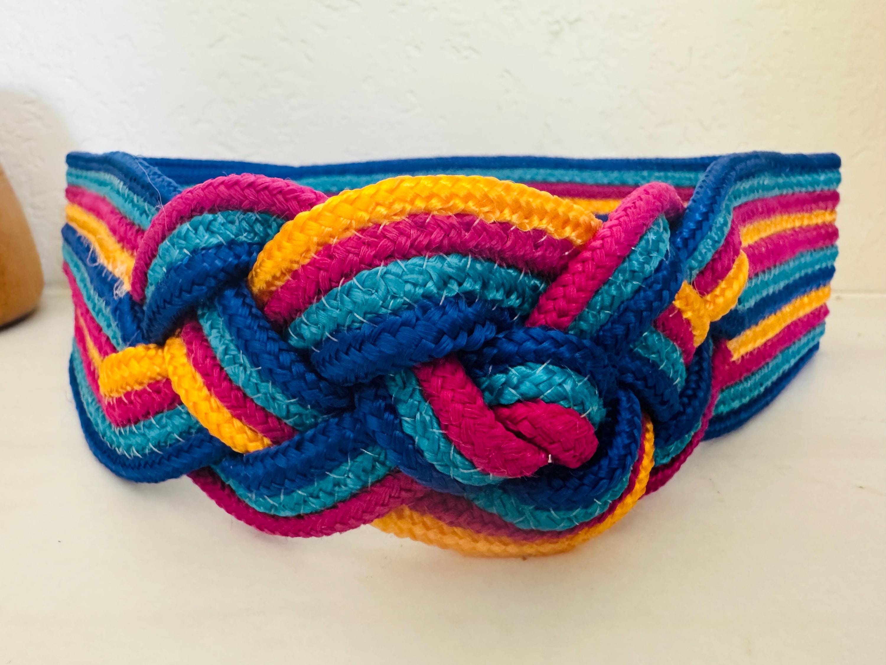 Karen Scott 100% Olefin  Woven Belt Size M/L Vintage Woven Belt, Colorful, Karen Scott - Etsy main image 4