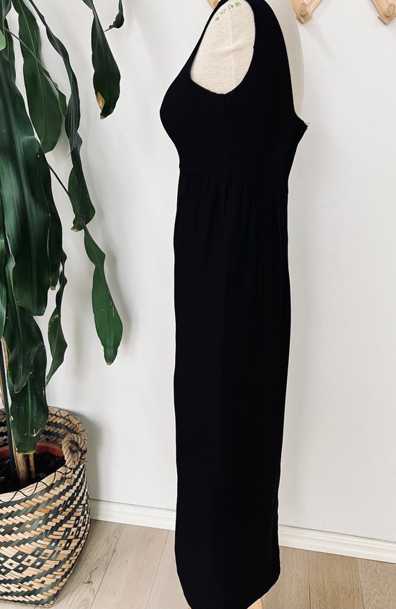 Vintage black dress, long, sleeveless, cocktail d… - image 5